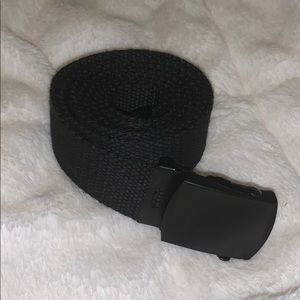 Black Canvas Web Buckle Belt